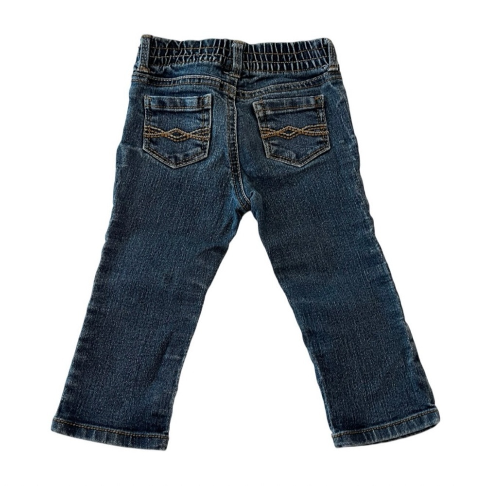 ⚡️4/$20⚡️ Jordache Girls Dark Blue Skinny Kids Jeans Snap Button, Baby 18 MTH